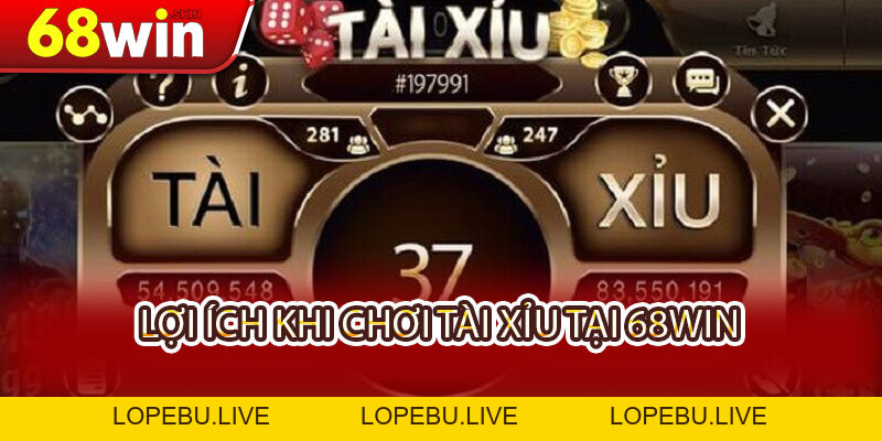 Hướng Dẫn Cách Chơi Tài Xỉu 68WIN - Đặt 3 Giây, Thắng Tiền Đầy Ví - Lopebu
